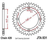 JT Sprockets - JTA831.47 - Aluminum Rear Sprocket, 47T