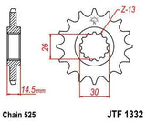 JT Sprockets - JTF1332.15 - Steel Front Sprocket, 15T