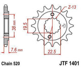 JT Sprockets - JTF1401.13 - Steel Front Sprocket, 13T