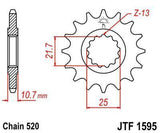 JT Sprockets - JTF1595.16 - Steel Front Sprocket, 16T