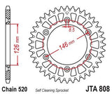 JT Sprockets - JTA808.48 - Aluminum Rear Sprocket, 48T (For 520 CHAIN)