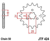 JT Sprockets - JTF424.17 - Steel Front Sprocket, 17T Yamaha RD400 1976-1978