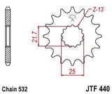 JT Sprockets - JTF440.15 - Steel Front Sprocket, 15T