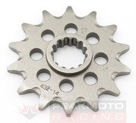 JT Sprockets - JTF432.14 - Steel Front Sprocket, 14T Lightweight/Self-Cleaning