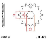 JT Sprockets - JTF420.15 - Steel Front Sprocket, 15T