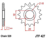 JT Sprockets - JTF427.14 - Steel Front Sprocket, 14T
