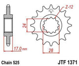 JT Sprockets - JTF1371.15 - Steel Front Sprocket, 15T