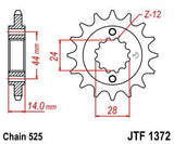 JT Sprockets - JTF1372.17 - Steel Front Sprocket, 17T