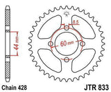 JT Sprockets - JTR833.49 - Steel Rear Sprocket, 49T Yamaha TTR125 2000-2001