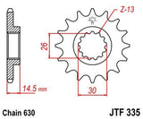 JT Sprockets - JTF335.15 - Steel Front Sprocket, 15T