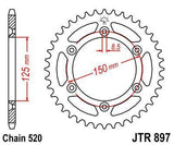 JT Sprockets - JTR897.52 - Steel Rear Sprocket, 52T