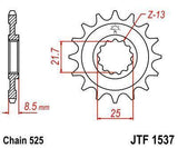JT Sprockets - JTF1537.16 - Steel Front Sprocket, 16T