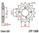 JT Sprockets - JTF1309.15 - Steel Front Sprocket, 15T
