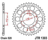 JT Sprockets - JTR1303.43 - Steel Rear Sprocket, 43T