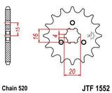 JT Sprockets - JTF1552.11 - Steel Front Sprocket, 11T