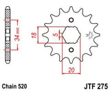 JT Sprockets - JTF275.15 - Steel Front Sprocket, 15T
