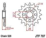 JT Sprockets - JTF707.15 - Steel Front Sprocket, 15T