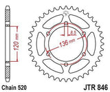 JT Sprockets - JTR846.40 - Steel Rear Sprocket, 40T Yamaha RZ350 1985-1988