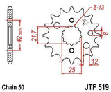 JT Sprockets - JTF519.17 - Steel Front Sprocket, 17T