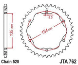 (520 Chain Conversion) JT Sprockets - JTA762.38 - Aluminum Rear Sprocket, 38T