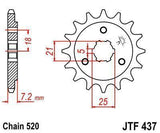 JT Sprockets JTF437.14 Steel Front Sprocket 14T Suzuki DR600S 85-89, DR650 90-95
