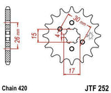 JT Sprockets - JTF252.13 - Steel Front Sprocket, 13T