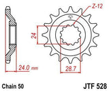 JT Sprockets - JTF528.17 - Steel Front Sprocket, 17T
