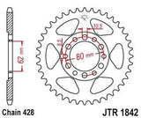 JT Sprockets - JTR1842.51 - Steel Rear Sprocket, 51T