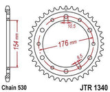 JT Sprockets - JTR1340.44 - Steel Rear Sprocket, 44T