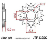 JT Sprockets - JTF432.13SC - Front Sprocket, 13T - Lightened & Self-Cleaning