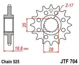 JT Sprockets - JTF704.16 - Steel Front Sprocket, 16T
