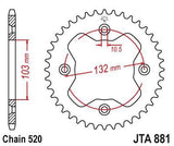 JT Sprockets - JTA881.38 - Steel Rear Sprocket, 38T