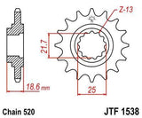 JT Sprockets - JTF1538.15 - Steel Front Sprocket, 15T