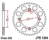 JT Sprockets - JTR1204.46 - Steel Rear Sprocket, 46T Honda CRF125F 2014-2016