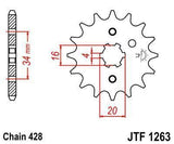 JT Sprockets - JTF1263.13 - Steel Front Sprocket, 13T