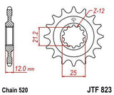 JT Sprockets - JTF823.15 - Steel Front Sprocket, 15T