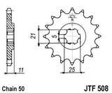 JT Sprockets - JTF508.15 - Steel Front Sprocket, 15T