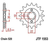 JT Sprockets - JTF1553.14 - Steel Front Sprocket, 14T