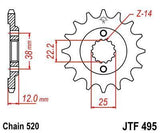JT Sprocket JTF495.15 - Steel Front Sprocket, 15T