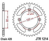 JT Sprockets JTR1214.45 Black Steel Rear Sprocket, 45T For Honda CR60R 1983-1986