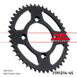 JT Sprockets JTR1214.45 Black Steel Rear Sprocket, 45T For Honda CR60R 1983-1986