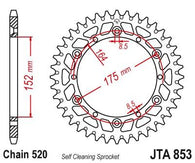 JT Sprockets - JTA853.41 - Aluminum Rear Sprocket, 41T Yamaha Banshee 1989-2006