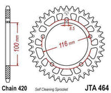Kawasaki KX60 1983-2003 JT Sprockets - JTA464.44 - Aluminum Rear Sprocket, 44T