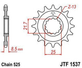 JT Sprockets - JTF1537.17 - Steel Front Sprocket, 17T
