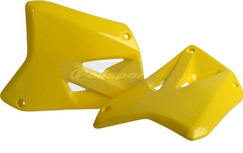 Polisport 8423000001 Radiator Shroud Plastics Yellow For Suzuki RM250 2001-2008