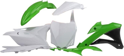 Polisport - 90632 - Plastic Kit (Green/White) For Kawasaki KX85/KX100 2014-2019