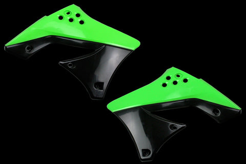 Polisport 8412800001 Radiator Shroud Plastics Green/Black Kawasaki KX250F 09-12
