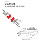 Polisport - 8304100007 - RED Sharp Lite Handguards with Mounting Kit For Hondas