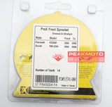 Pro-X - 07.FS43004-14 14T Grooved Ultralight Front Sprocket For RMZ250 2004-2006
