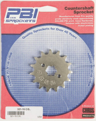 PBI 321-15 Front Countershaft Sprocket, 15T Honda CRF110F Z50R CT70 XL80S NSR50